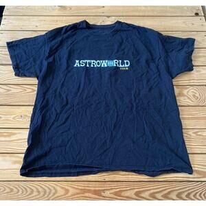 Astroworld Tour Graphic T Shirt Size Large Men’s Black Short Sleeve